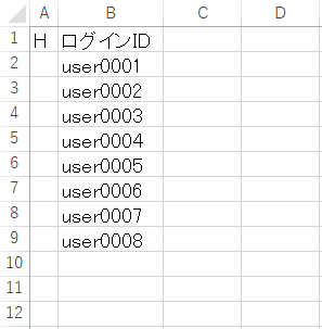利用者削除用CSV
